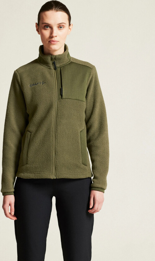 Adv Explore Pile Fleece Jacket W - Green - M