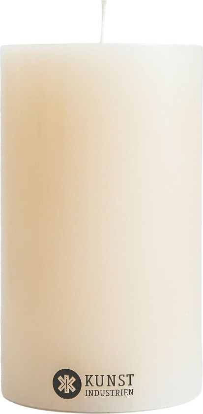 Bilde av Coloured Handcrafted Pillar Candle - White - 8.5CM X 15CM