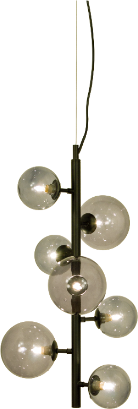 Molekyl Taklampe Vertikal Sort/Sotet