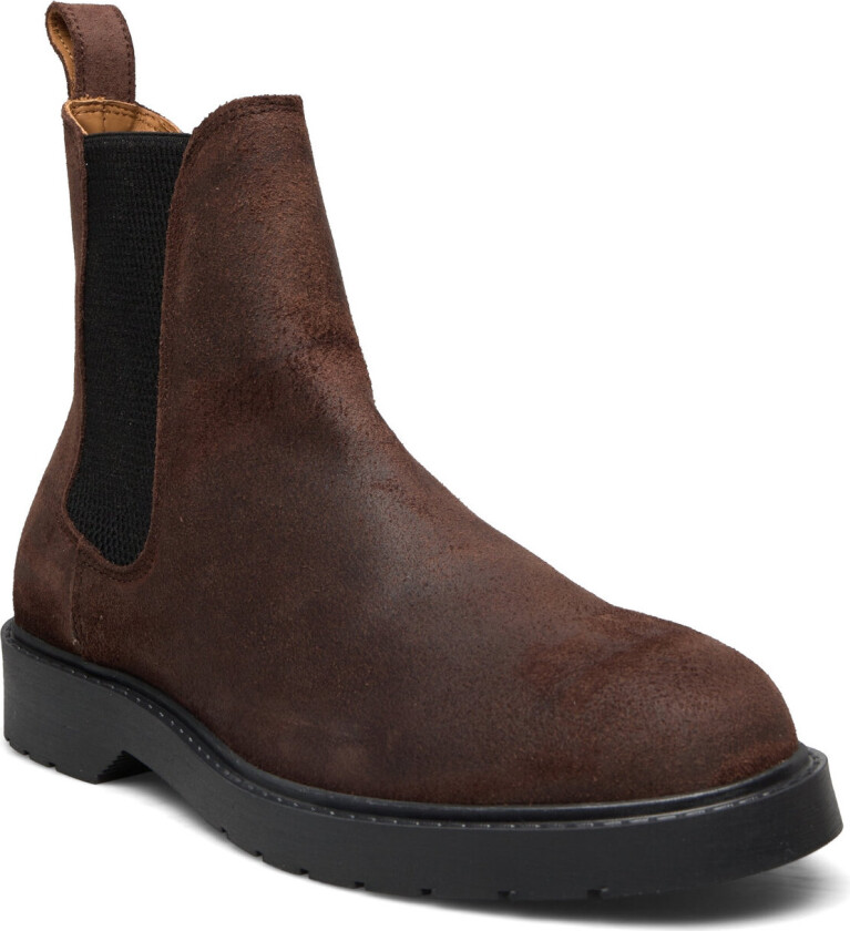 Slhtim Suede Chelsea Boot B - Brown - 44