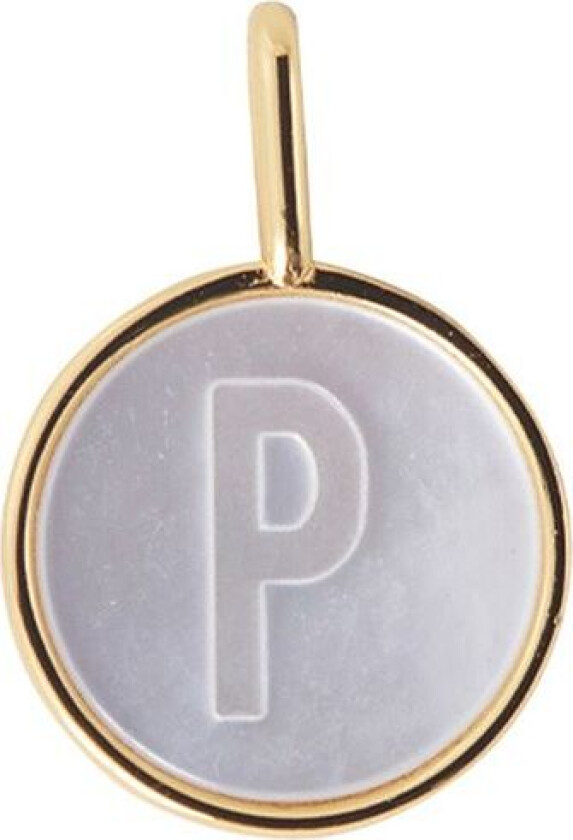 Pearl Charm Gold A-Z - Gold - ONE SIZE