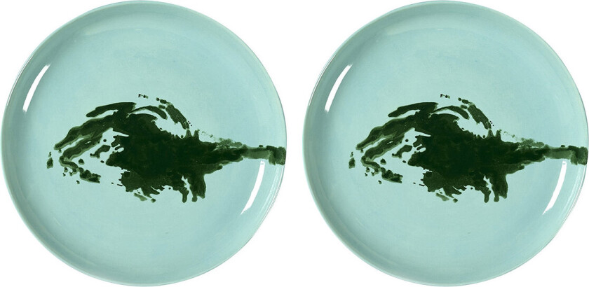 Plate M Azure Artichoke Green Feast By Ottolenghi Set/2 - Blue - Ø 22.5 CM