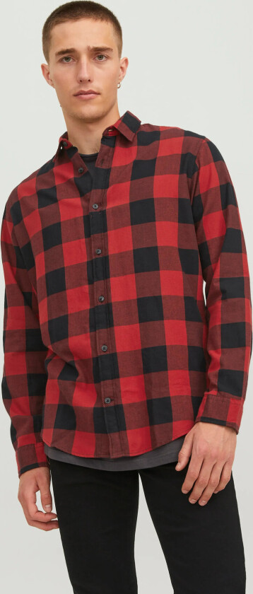 Jjegingham Twill Shirt L/S Noos - Red - M