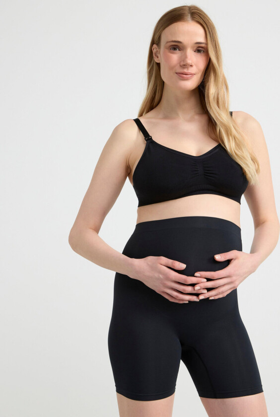 Brief Seamless Biker High Mom - Black - 34