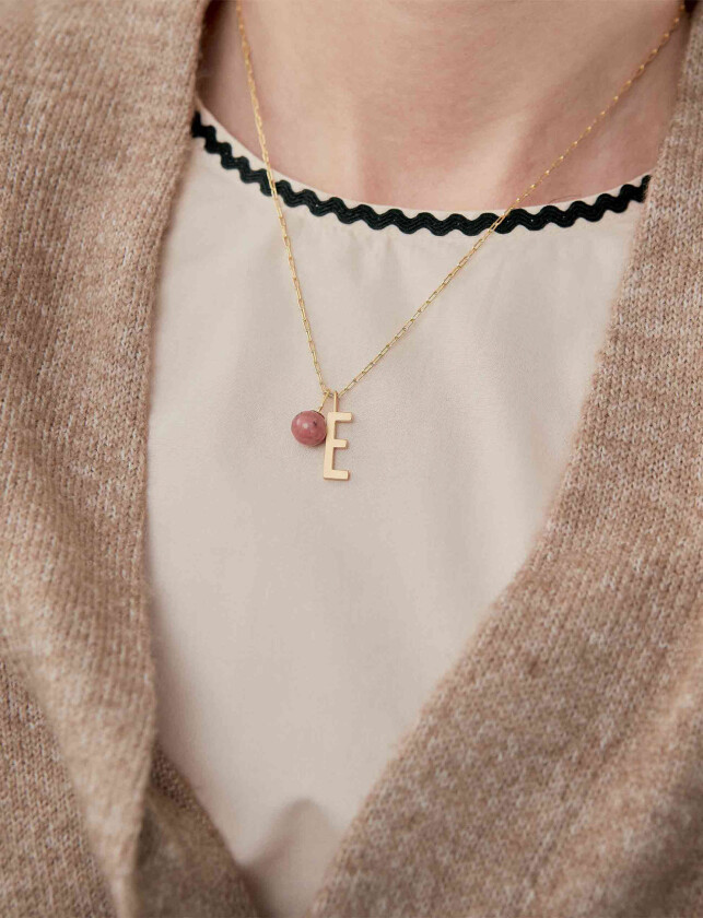 Stone Drop Charm - Red - 8 MM