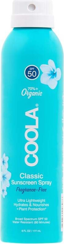 Coola Classic Spray SPF50 Fragrance-Free 177ml