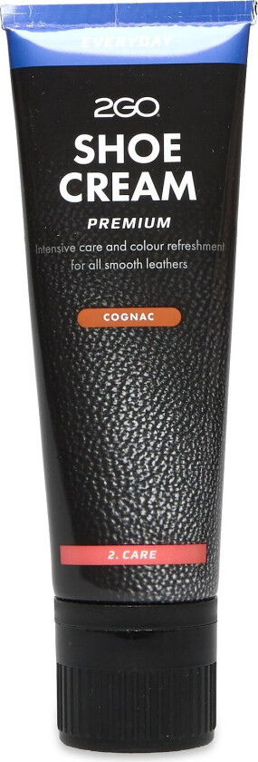 2Go Shoe Cream Tube - Black - 80 ml