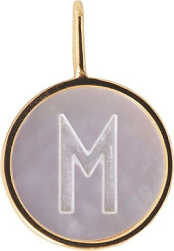 Pearl Charm Gold A-Z - Gold - ONE SIZE