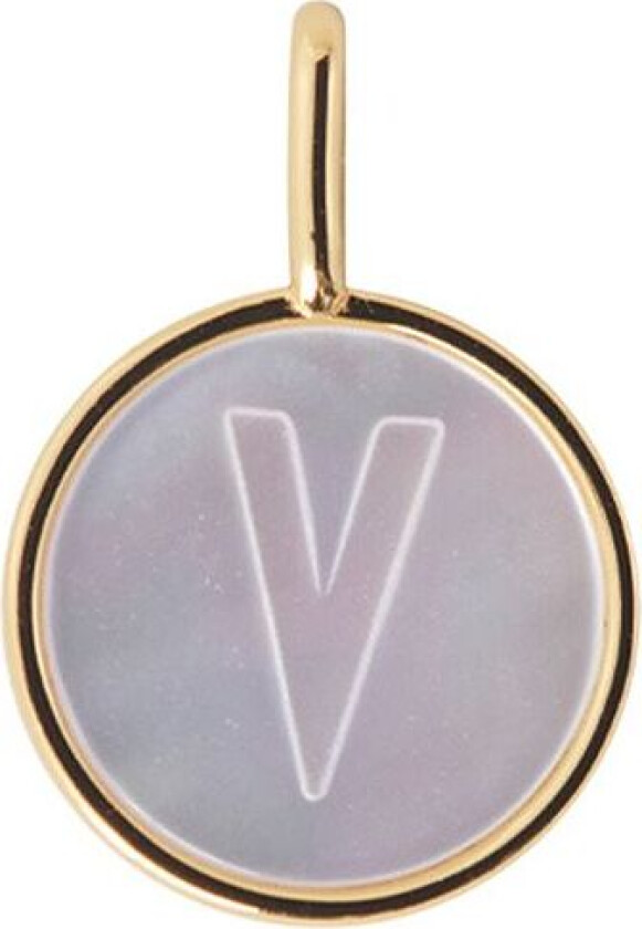 Pearl Charm Gold A-Z - Gold - ONE SIZE