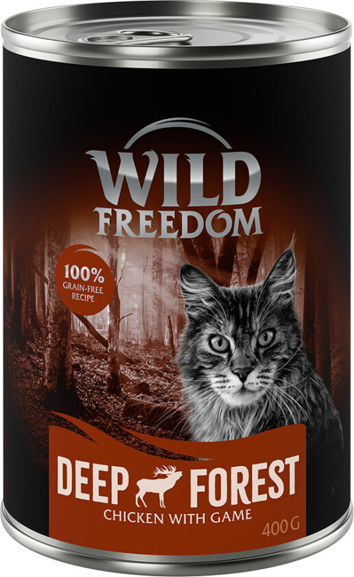 5 + 1 gratis! Wild Freedom Adult 6 x 400 g - Deep Forest - Vilt & Kylling