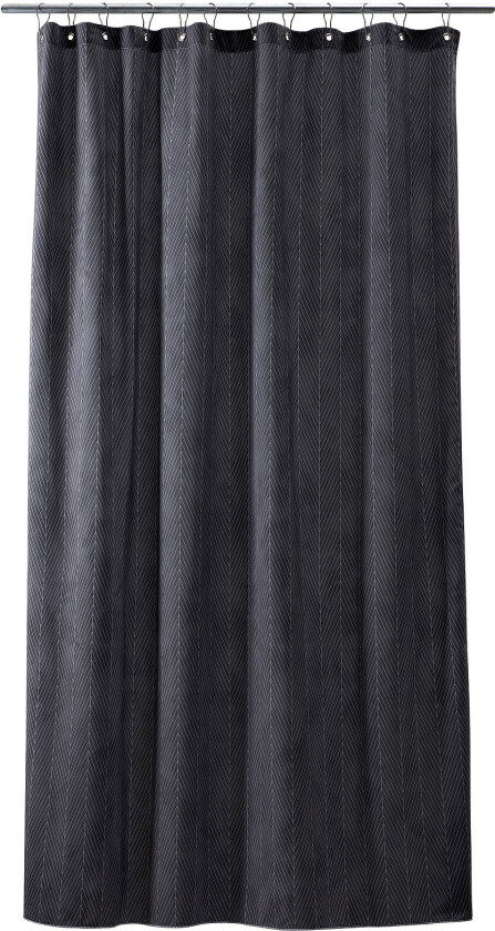 Bilde av Pine Shower Curtain W/Eyelets 200 Cm - Grey - 140X200CM