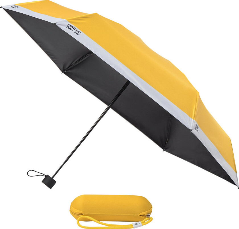 Umbrella Folding In Carry Case - Yellow - 90 cm