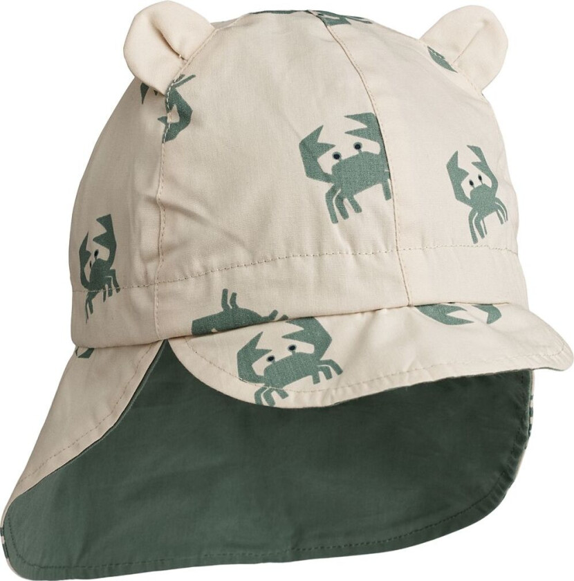 Gorm Reversible Sun Hat With Ears - Green - 0-3M