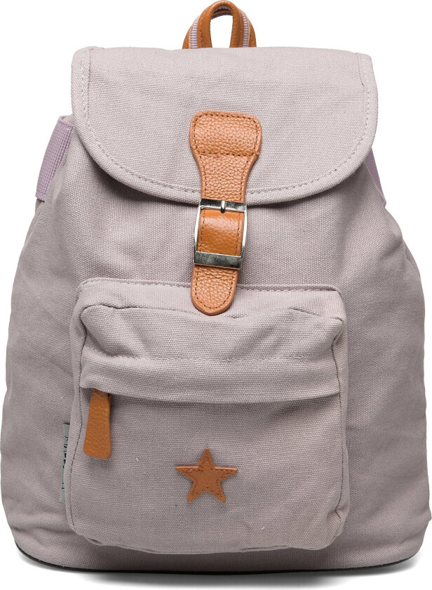 Baggy Back Pack, Rose Lavender With Leather Star - Purple - 29X 25X 9CM