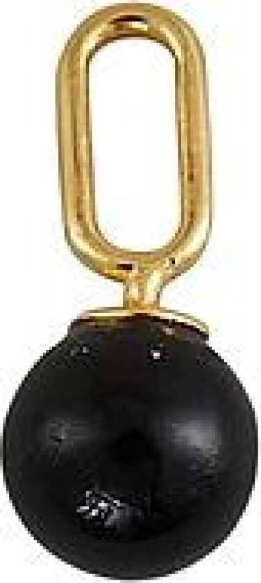 Stone Drop Charm - Black - 5 MM