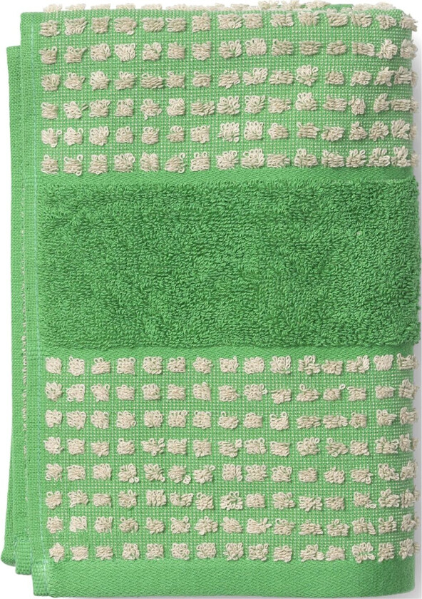Check Håndklæde 50X100 Cm Grøn/Sand - Green - 50X100CM