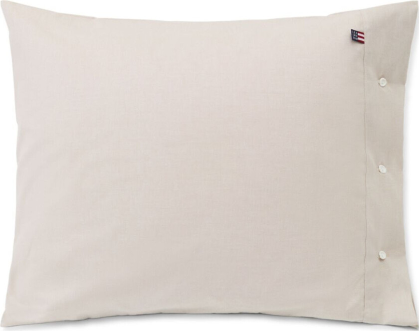 Pin Point Beige Cotton Pillowcase - Beige - 50X90CM
