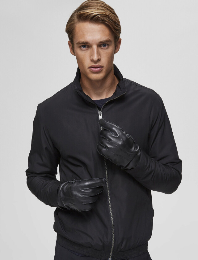 Slhzain Leather Gloves - Black - L/XL