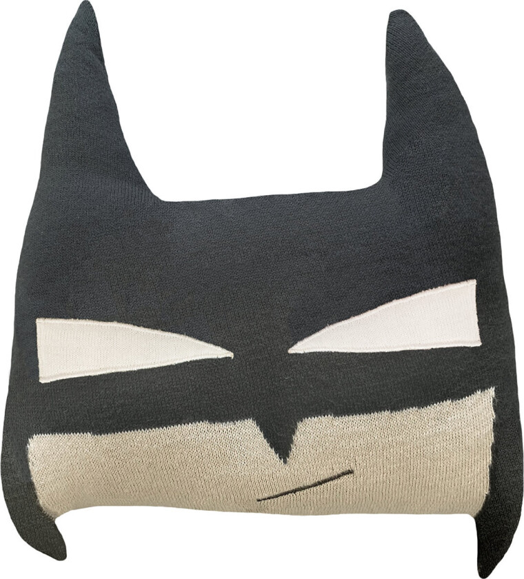 Knitted Cushion Batboy - Grey - 30X 35CM