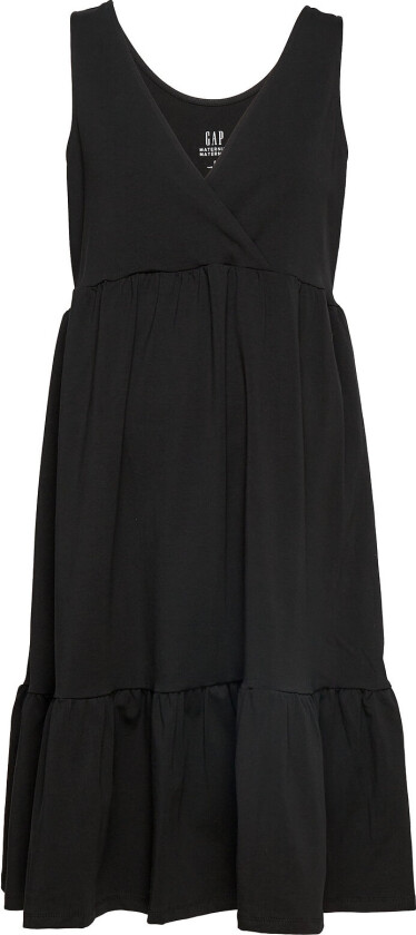 Bilde av Maternity Tiered Tank Dress - Black - S
