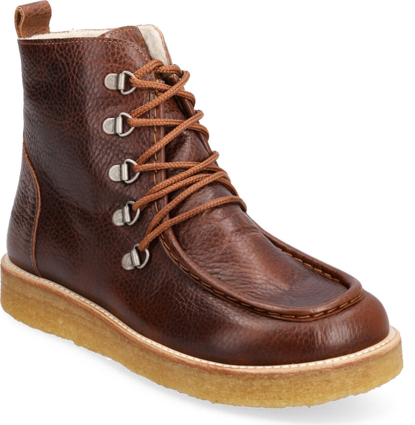 Boots - Flat - With Laces - Brown - 35