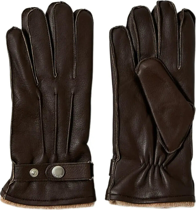 Slhpoul Leather Gloves - Brown - M/L