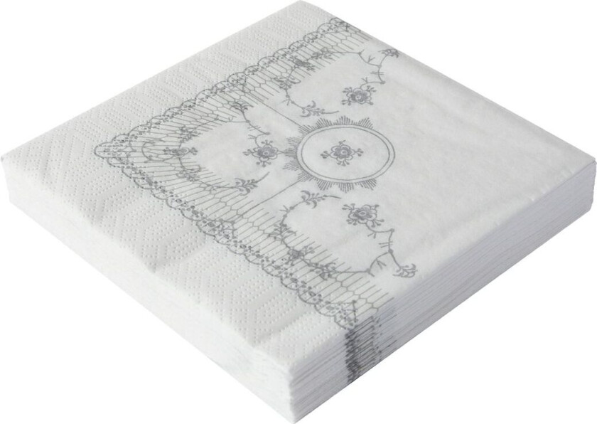 Classic Napkins, 20 Pcs - White - 33X33CM