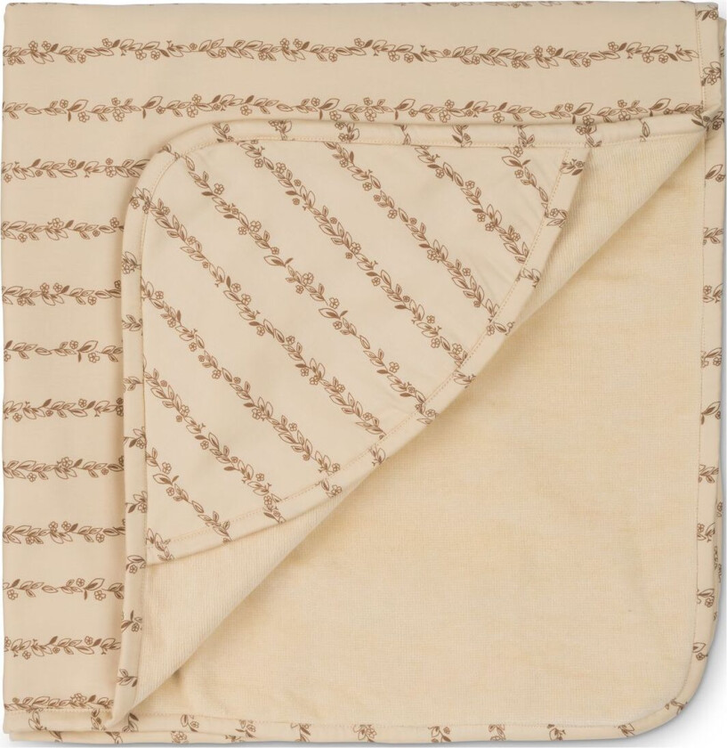 Hooded Towel Leaves Stripe - Beige - 90X 90CM