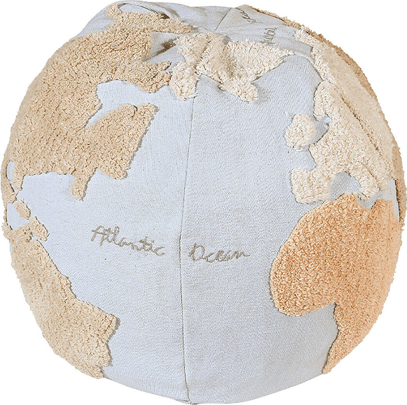 Pouffe World Map - Multi/patterned - 45X 45X 50CM