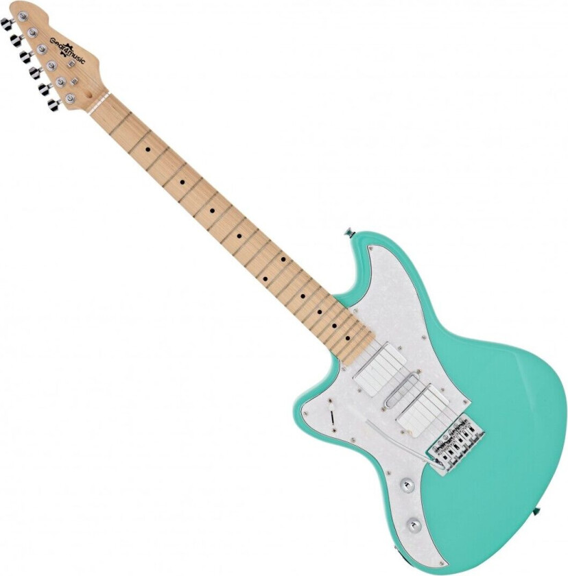 Gear4Music Seattle Left Handed Electric Guitar fra Gear4music Seafoam Green