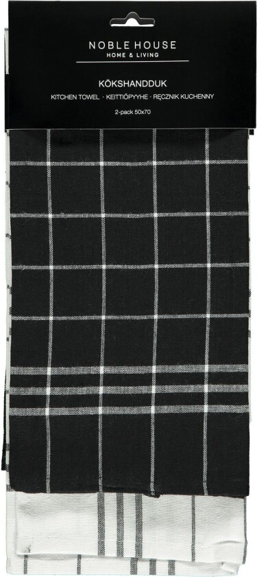 Kitchen Towel Hanna Classic 2-P - Black - 50X70CM