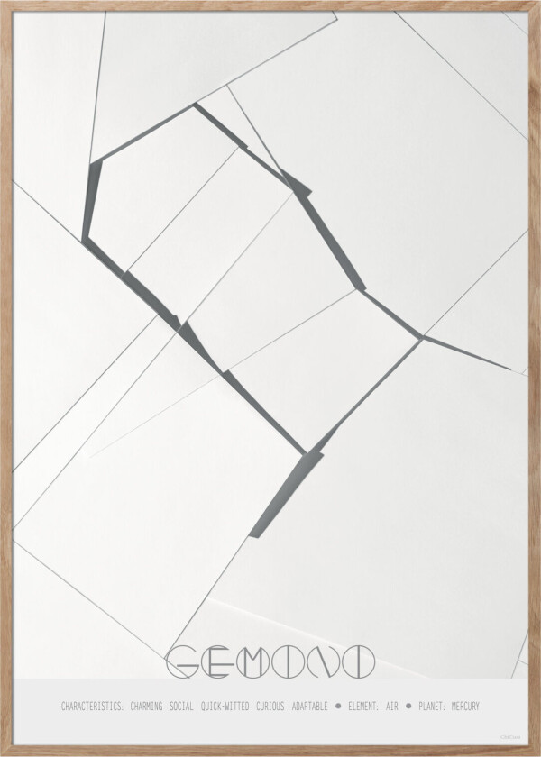 Gemini - The Twins - Multi/patterned - 29.7X42CM