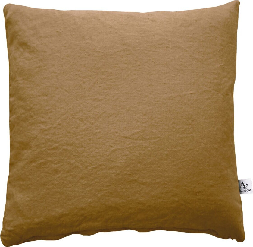 Pudebetræk-Hør Basic-Vasket - Yellow - 45X45CM