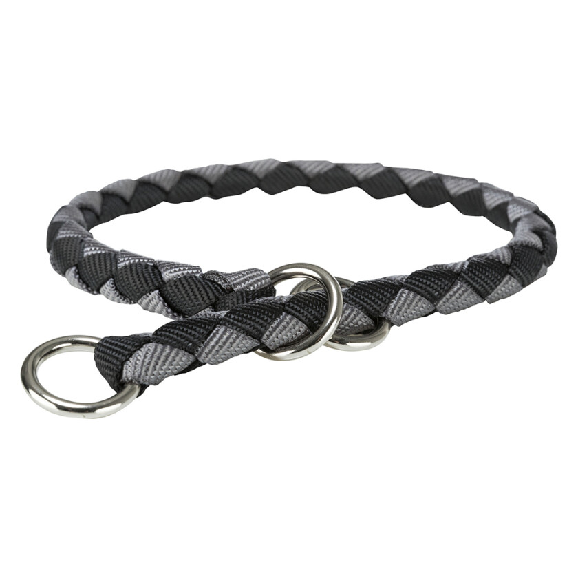Cavo trekk-Stopp-Halsband svart/grafit - Str S-M: 35 - 41 cm Halsomfang, ø 12 mm