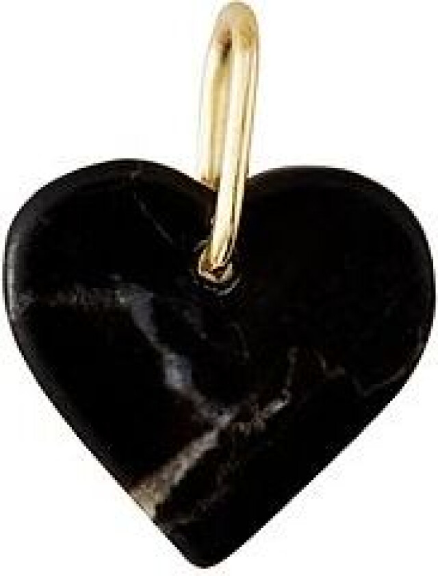 Stone Heart, Gold - Black - L:13MM