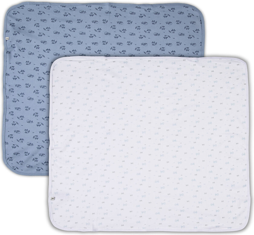 Baby Blanket -Aop (2-Pack) - Blue - ONE SIZE