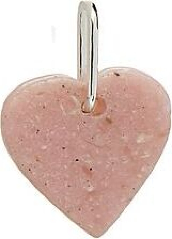 Stone Heart, Silver - Pink - ONE SIZE