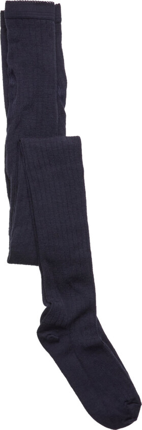 Wool Rib Tights - Navy - 92