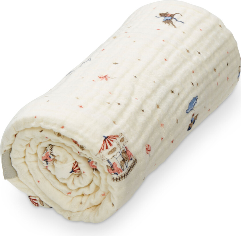 GOTS Muslinteppe For Baby Carousel Carousel One Size Rød One Size unisex