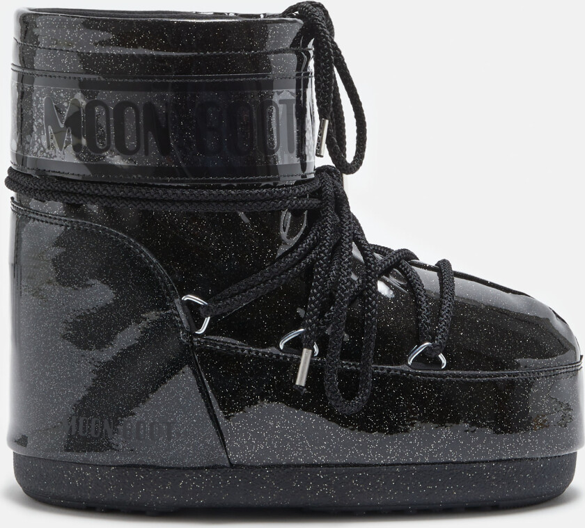 Moon Boot Mb Icon Low Glitter Snøstøvler Black Black-33-35 EU Svart 33-35 EU kvinne