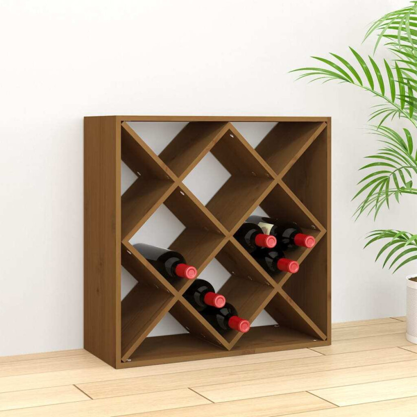 Vinhylle honningbrun 62x25x62 cm heltre furu