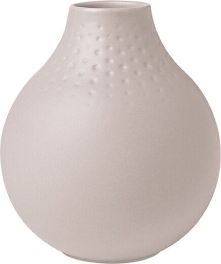 Manufacture Collier Vase Perle Beige H12 cm