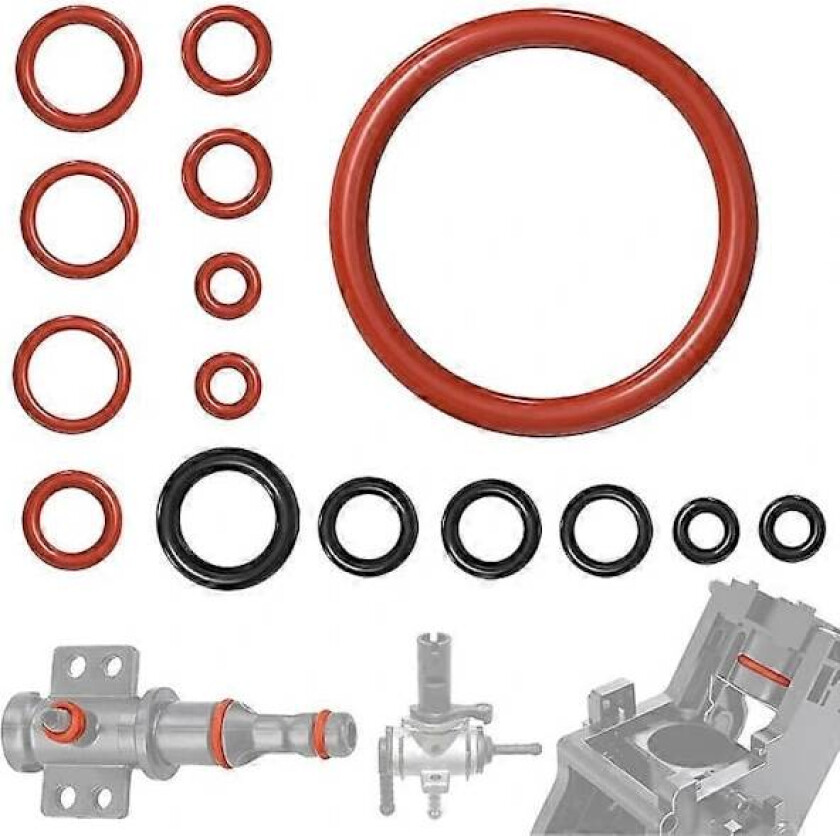 15 stk O-ring tetningssett silikonpakning for Saeco kaffemaskin bryggegruppe rørforbindelse tetningsringer tilbehør