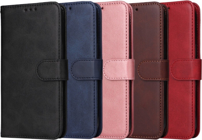 iPhone 16e PU-lær Lommebokdeksel - Flere farger Rød