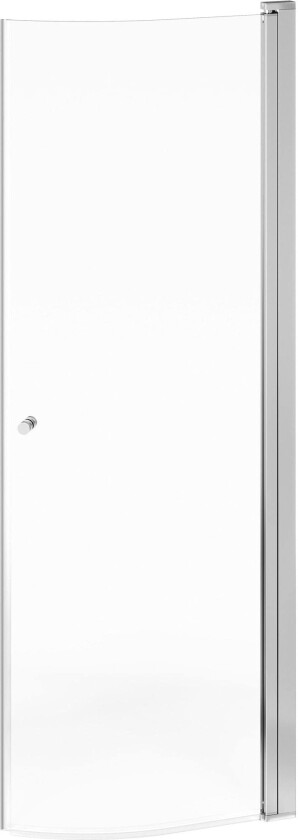 Bilde av Round Dusjdør klart glass, polert profil 90 cm