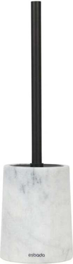 Marmor Toalettbørste med Svart Skaft Hvit