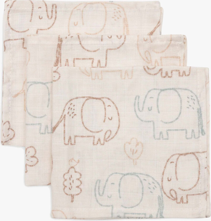 Vaskekluter 3-Pakk, Elephant Tales - Vaskekluter - Bomull