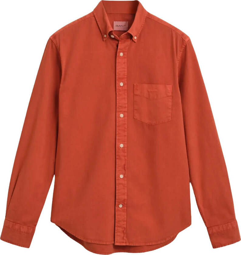 Reg Gmnt Dyed Twill Shirt - Orange - XL