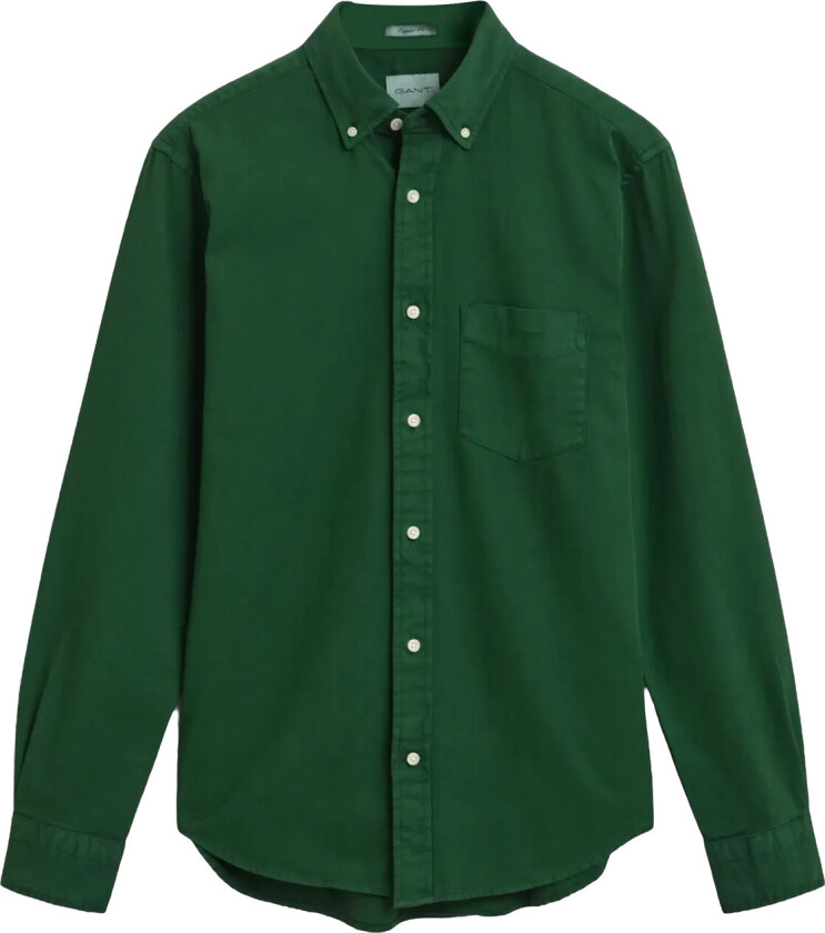 Reg Gmnt Dyed Twill Shirt - Green - S