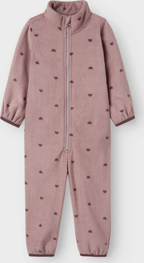 Nmnspektra Fleece Suit Aop Fo - Pink - 110